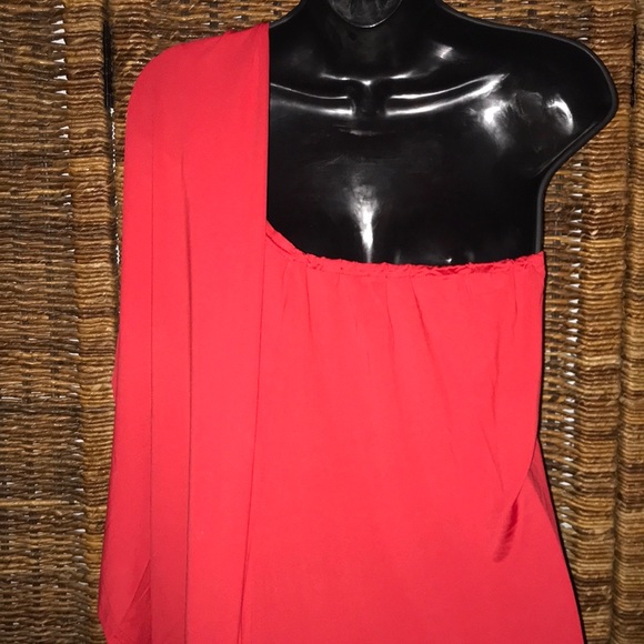 Red Drape Dress - Picture 6 of 8